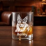 Gepersonaliseerd Lijn Huisdier Foto 10 oz Old Fashioned Rock Whiskey Glas met Gegraveerde Naam Dagelijks Gebruik Verjaardagscadeau voor Huisdierbezitters Whiskey Lovers