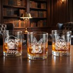 Gepersonaliseerd Lijn Huisdier Foto 10 oz Old Fashioned Rock Whiskey Glas met Gegraveerde Naam Dagelijks Gebruik Verjaardagscadeau voor Huisdierbezitters Whiskey Lovers