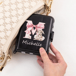Scatola portaoggetti con fiocco personalizzato Ballet Bunny Initial con nome della squadra di danza Regalo di anniversario per le ballerine di danza classica