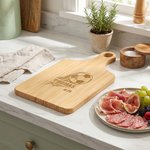 Planche à découper réversible pour le fromage et la charcuterie avec poignée Cadeau d'anniversaire de pendaison de crémaillère pour joueur de football