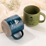 Spersonalizowany czarno-biały kubek ceramiczny 12 uncji z imieniem i rokiem do codziennego użytku w biurze Prezent urodzinowy na Dzień Ojca dla rodziców