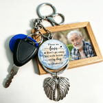 Personalised Heart Wings Photo Car Hanging Ornament with Nickname Loss of Loved Ones Sympathy Memorial Gift for Family Mom Dad