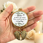 Personalised Heart Wings Photo Car Hanging Ornament with Nickname Loss of Loved Ones Sympathy Memorial Gift for Family Mom Dad