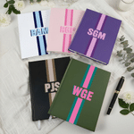 Personalized Shadow Monogram A5 Journal Notebook Daily Journaling Birthday Wedding Party Gift for Women