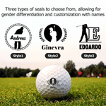 Personalizado Golf Swing Silueta Multicolor Golf Ball Stamp Club Competition Souvenir Birthday Gift for Golf Lover Golfer