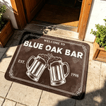Personalized Welcome to Beer Print Effect Doormat with Year and Text Beer Bar Accessory Opening Gift for Beer Lover