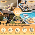 Personalisierte Mädchen Gone Beach schnell trocken überdimensioniert Strandtuch mit Namen und Jahr Sommer Strand Party Geburtstag Geschenk für Frauen Mädchen