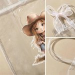 Personalized Cartoon Cowboy Cowgirl Clear Tote Bag with Bow Ribbon and Name Outdoor Activities Essential Birthday Gift for Boys Girls