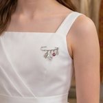 Alfiler de santo católico personalizado con inicial Joyería delicada Confirmación Recuerdo Comunión Bautizo Regalo para católicos