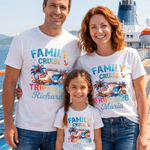 Personalized Cruise Ship Coconut Tree 100% Cotton Baby Bodysuit T-shirt with Name and Year Beach Party Family Reunion Gift for Family Kids