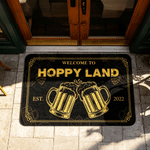 Personalized Welcome to Beer Print Effect Doormat with Year and Text Beer Bar Accessory Opening Gift for Beer Lover