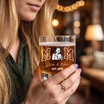 Personlig Vintage svart-hvitt foto 10 oz Rock Whisky Glass med tekst og år Farsdag Bursdagsgave til pappa mamma