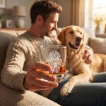 Gepersonaliseerd Lijn Huisdier Foto 10 oz Old Fashioned Rock Whiskey Glas met Gegraveerde Naam Dagelijks Gebruik Verjaardagscadeau voor Huisdierbezitters Whiskey Lovers