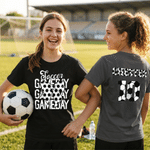 Personalised Bow Multicolor T-shirt Sweatshirt with Name and Number Daily Wear Birthday Gift for Sports Lovers Women