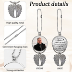 Personalised Heart Wings Photo Car Hanging Ornament with Nickname Loss of Loved Ones Sympathy Memorial Gift for Family Mom Dad