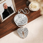 Personalised Heart Wings Photo Car Hanging Ornament with Nickname Loss of Loved Ones Sympathy Memorial Gift for Family Mom Dad