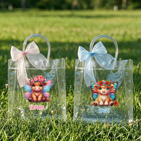 Sac de naissance personnalisé avec nom et ruban à nœud rose Cadeau d'anniversaire pour fille enfants