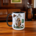 Personalised Golf-Themed Elements 11 oz 15 oz Ceramic Mug with Name Golf Club Use Birthday Father's Day Gift for Golf Lover Father