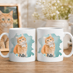 Personalised Watercolour Pet Photo 11 oz 15 oz Ceramic Mug with Name Daily Use Birthday Pet Party Gift for Pet Lovers Friends