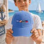 Personalizzato ricamato Nautical Flags Baseball Cap con nome Daily Wear Festa del papà regalo per la famiglia padre