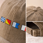 Personalizzato ricamato Nautical Flags Baseball Cap con nome Daily Wear Festa del papà regalo per la famiglia padre