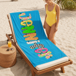 Asciugamano da spiaggia in microfibra ad asciugatura rapida con nome personalizzato a scacchiera multicolore Regalo di compleanno estivo per amici e famiglia