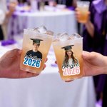 Personalisierte Graduation Cap Foto Einweg-Plastikbecher mit Namen und Jahr Satz von 10 Feier Graduation Party Favorit für Absolventen mattiert