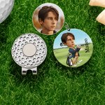 Gepersonaliseerde gezichtsfoto Cartoon Karakter Golfbal Marker Magnetische Hoed Clip met Naam Verjaardag Game Day Gift voor Golfspeler