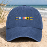 Personalizzato ricamato Nautical Flags Baseball Cap con nome Daily Wear Festa del papà regalo per la famiglia padre