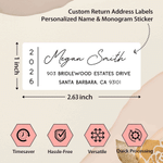 Personalized Graduation Cap Return Address Labels with Name and Year Graduation Gift for Graduate