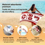 Toalla de playa personalizada de secado rápido multicolor con balón deportivo nombre y número regalo de cumpleaños para amantes de los deportes