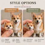 Personalized 3D Pet Head Portrait Sculpture Magnetic Wooden Frame Set with Text Desk Decor Birthday Keepsake Gift for Cat Dog Pet Lovers