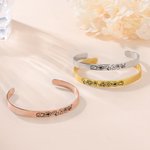 Personalizada Multicolor 1-15 Flores de Nacimiento Pulsera Ajustable con Mensaje Grabado Uso Diario Día de la Madre Regalo para Amigos de la Familia