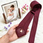 Personalised Multicolour Classic Dad Photo Necktie with Text and Gift Box Anniversary Father's Day Gift for Dad Husband