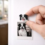 Personalized 3D Pet Head Portrait Sculpture Magnetic Wooden Frame Set with Text Desk Decor Birthday Keepsake Gift for Cat Dog Pet Lovers