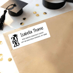 Personalized Graduation Cap Return Address Labels with Name and Year Graduation Gift for Graduate