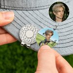Gepersonaliseerde gezichtsfoto Cartoon Karakter Golfbal Marker Magnetische Hoed Clip met Naam Verjaardag Game Day Gift voor Golfspeler