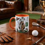 Personalised Golf-Themed Elements 11 oz 15 oz Ceramic Mug with Name Golf Club Use Birthday Father's Day Gift for Golf Lover Father