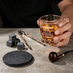 Personalised Our Dad Title Whiskey Glass 4 Stones Wooden Box Set with Name Birthday Father's Day Gift for Dad Grandad