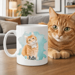 Personalised Watercolour Pet Photo 11 oz 15 oz Ceramic Mug with Name Daily Use Birthday Pet Party Gift for Pet Lovers Friends