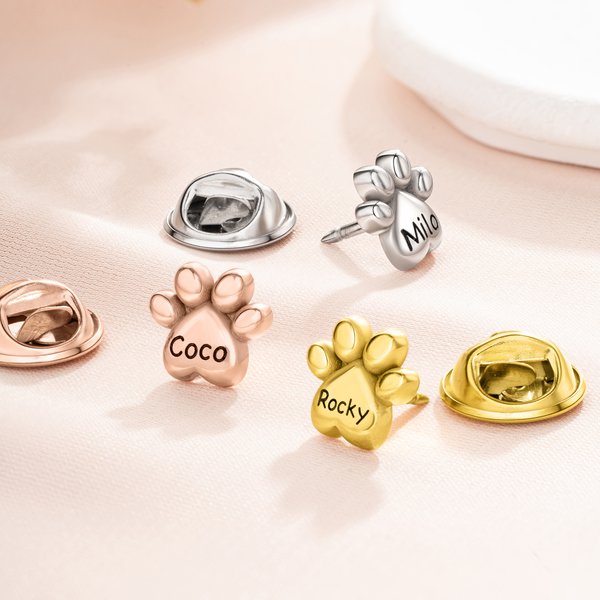Spilla personalizzata con stampa a bolle 3D e nome dell'animale inciso Accessori decorativi Regalo memorabile per l'amante del cane e del gatto