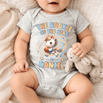 Personalized The Rookie of The Year Cute Basketball Animal 100% Cotton Baby Bodysuit with Name Birthday Baby Shower Gift for Newborns