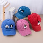 Personalised Embroidered 1-2 Pet Face Photos 100% Cotton Baseball Cap with Name Daily Use Birthday Holiday Gift for Dog Dad Mom Pet Lover