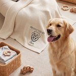 Gepersonaliseerd Geborduurd Beschermd Door Gebreid Zacht Katoenen Babydeken met Naam Baby Shower Verjaardagsgeschenk voor Pasgeborenen Kinderen