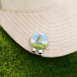 Personlig fødselsblomst Golfballmarkør Magnetisk hattklips med navn Bursdagsgave til golfspillere som elsker golf