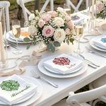 Personalisierte marokkanischen Stil Hochzeit Initial Serviette mit Namen Familie Gathering Hochzeitsgeschenk für Braut Familie