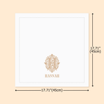Personalisierte marokkanischen Stil Hochzeit Initial Serviette mit Namen Familie Gathering Hochzeitsgeschenk für Braut Familie