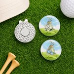 Personlig fødselsblomst Golfballmarkør Magnetisk hattklips med navn Bursdagsgave til golfspillere som elsker golf