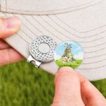 Personlig fødselsblomst Golfballmarkør Magnetisk hattklips med navn Bursdagsgave til golfspillere som elsker golf