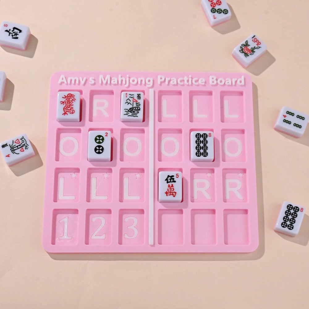 Personlig 3D-utskrift Mahjong Charleston Praksisbrett med tekst Mahjongg Tilbehør Mahjong Night Gave til Mahjong Lover Player 5
